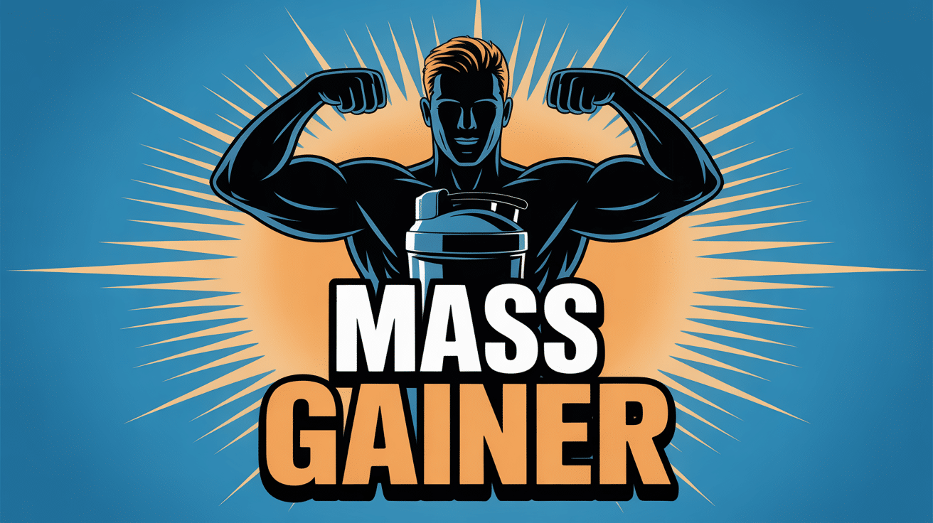 mass gainer mass gainer illustration sportive