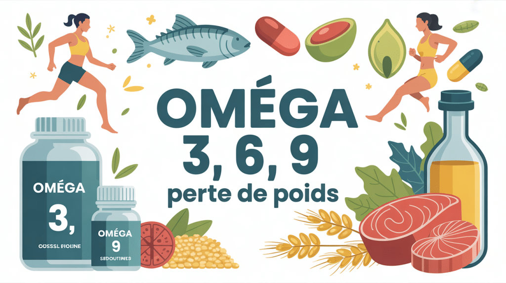 Illustration omega 3 6 9 perte de poids capsules aliments