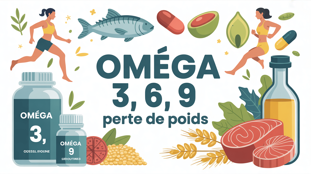 Illustration omega 3 6 9 perte de poids capsules aliments