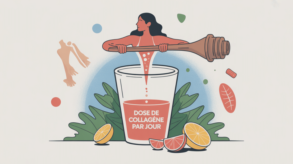 quelle dose de collagene par jour silhouette cuillere effets peau articulations sport
