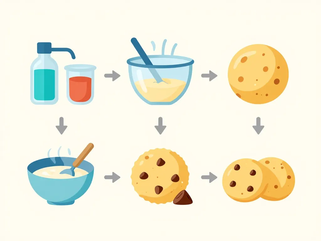 recette cookie proteine étapes de préparation en schéma