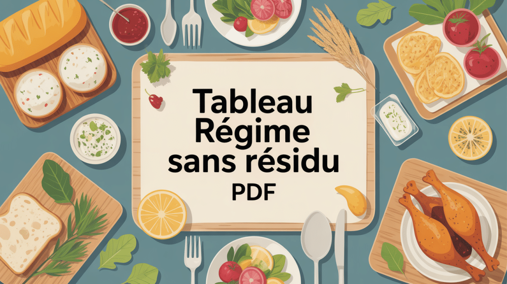 regime sans residu tableau pdf aliments organisation