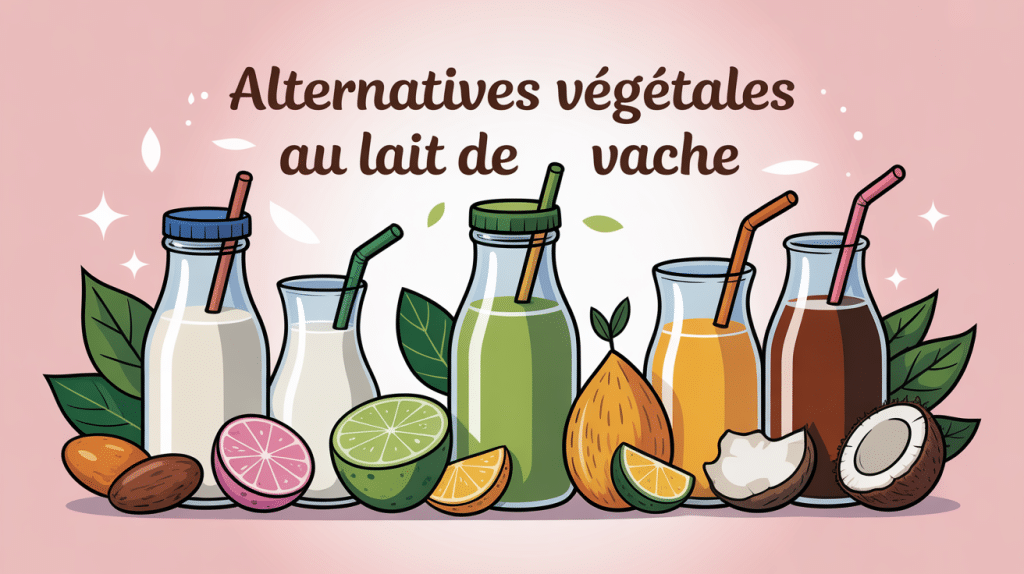 remplacer le lait de vache par quoi illustration alternatives végétales
