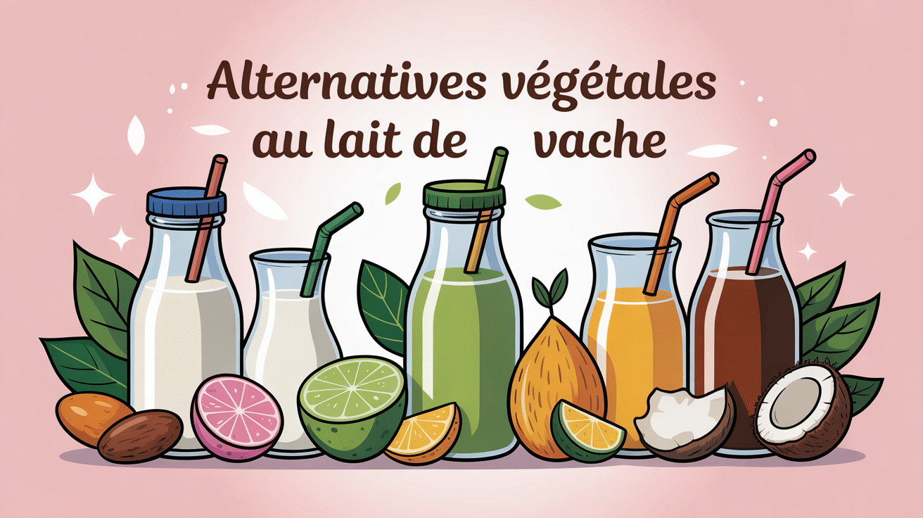 remplacer le lait de vache par quoi illustration alternatives végétales
