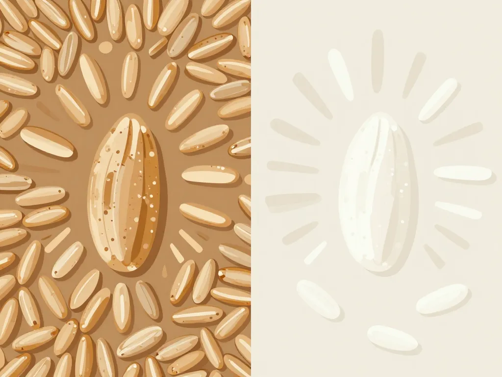 riz complet ou riz blanc illustration différence