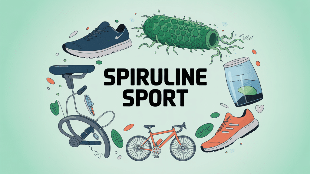 spiruline pour le sport, micro-algue et accessoires sportifs