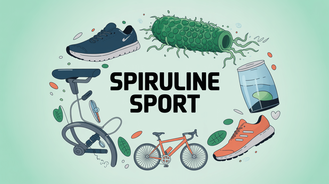 spiruline pour le sport, micro-algue et accessoires sportifs