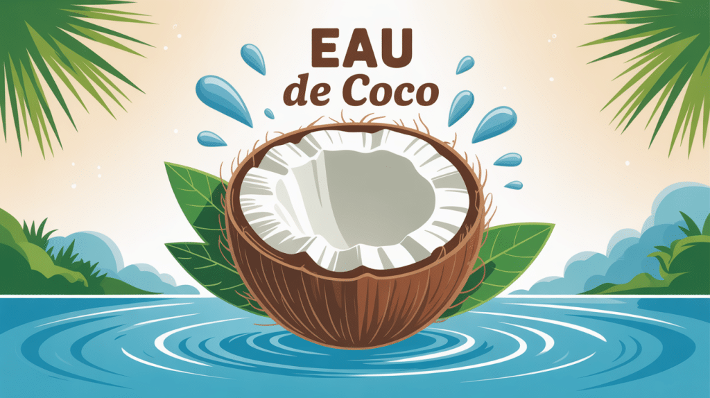 vertu de l eau de coco image ouverture noix gouttes bienfaits