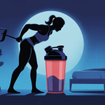 whey avant de dormir silhouette shaker nuit