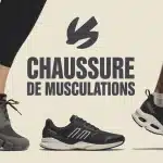 Trois types de chaussure musculation sur fond clair