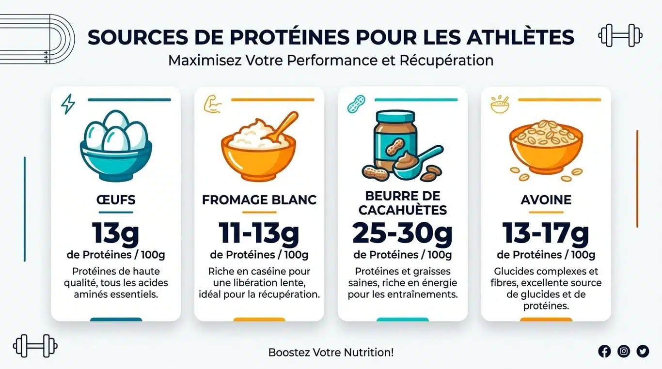 Infographie des meilleures sources de protéines pour les sportifs