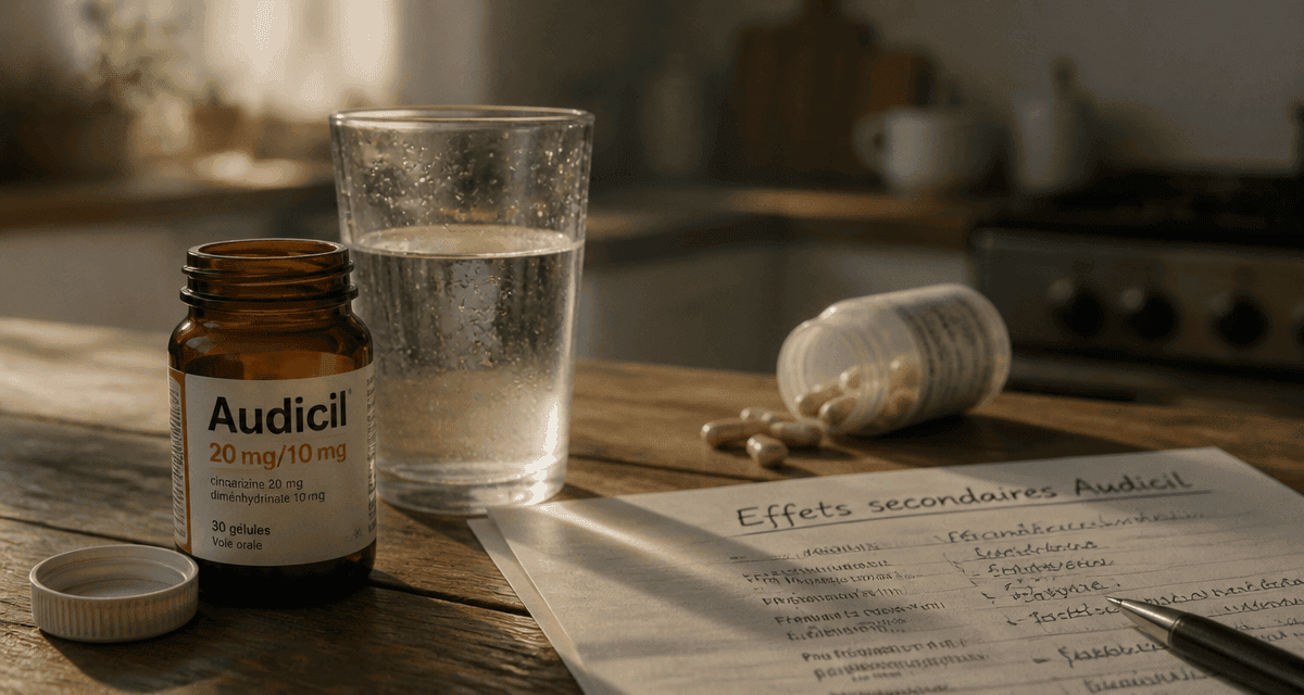 audicil effets secondaires flacon pilulier