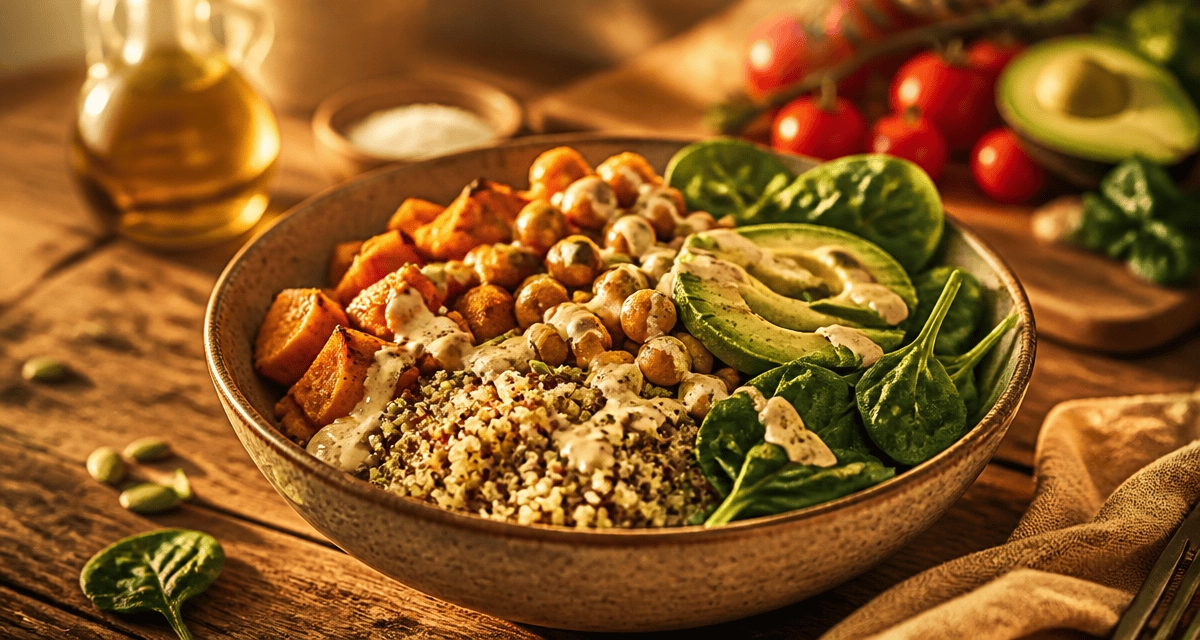 Buddha Bowl nourriture healthy lumineux