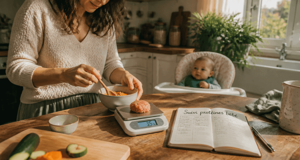 consequence trop de proteine bebe repas cuisine