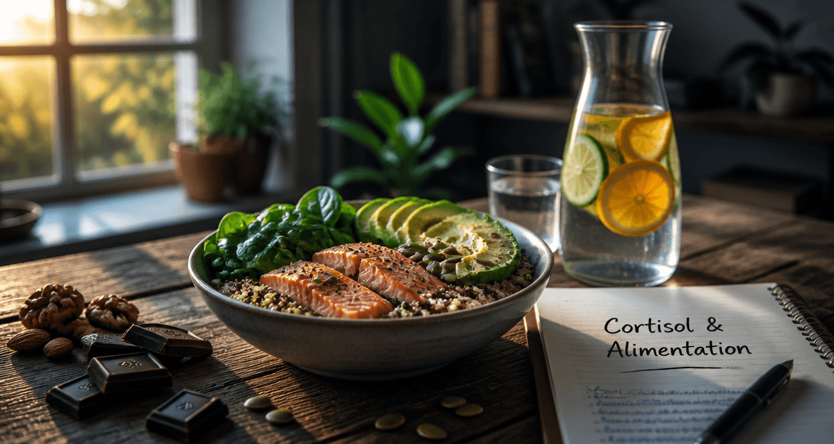 cortisol aliment a eviter bol quinoa avocat saumon