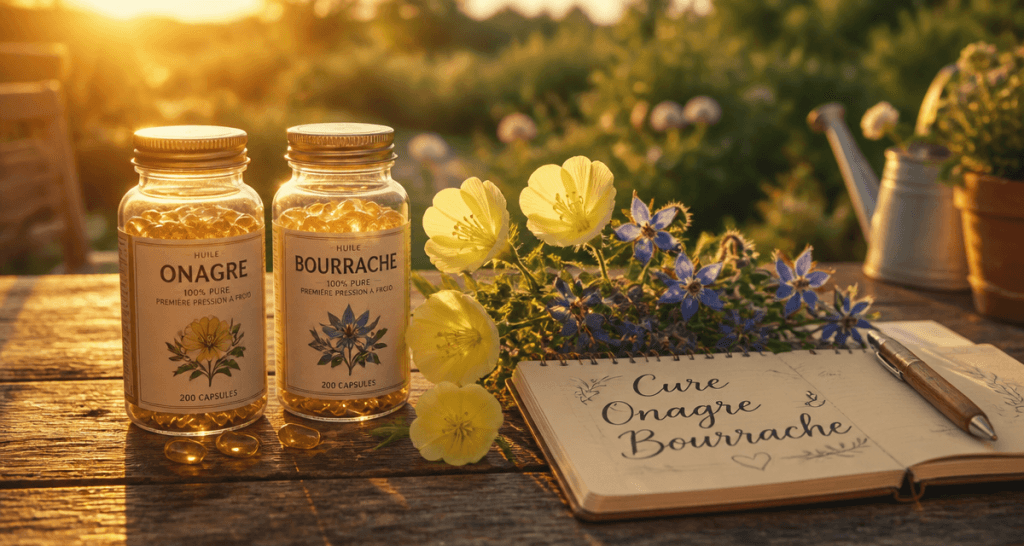 cure onagre bourrache combien de temps capsules fleurs