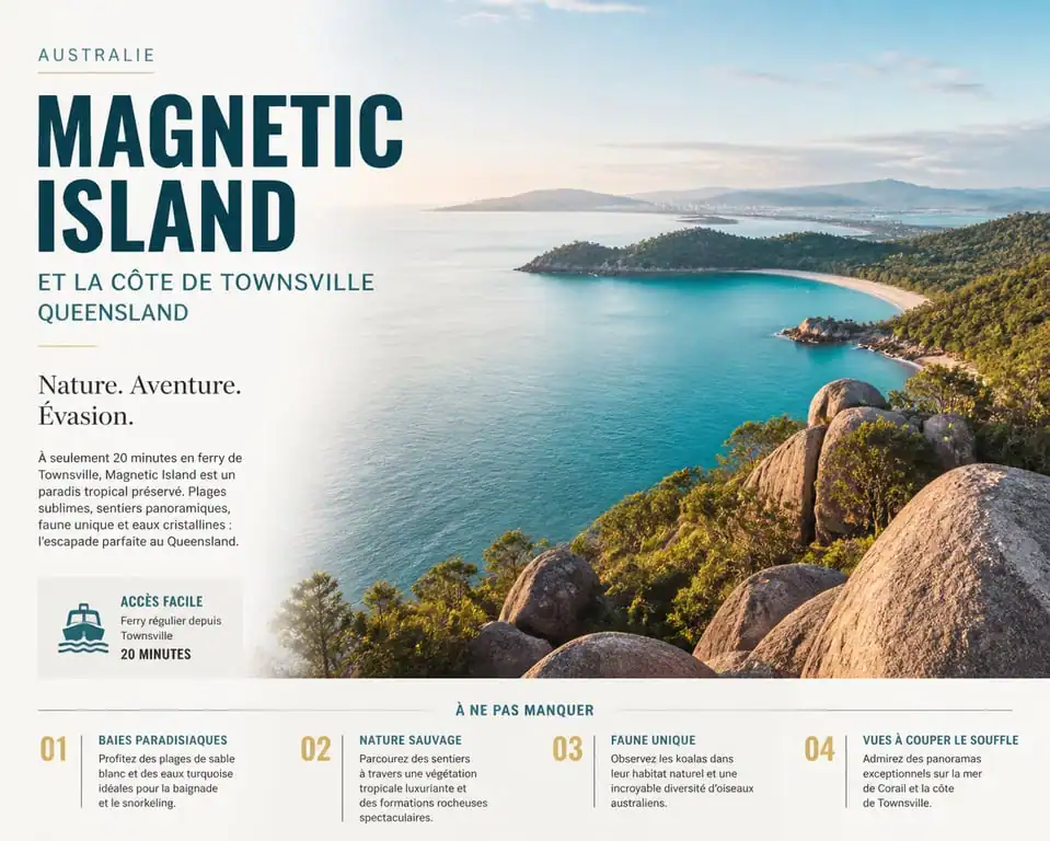 Paysage côtier de Sokking et Magnetic Island au Queensland