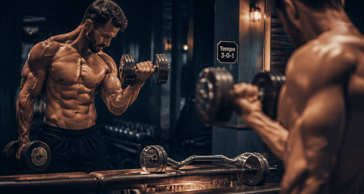 exercice biceps curl haltère contraction