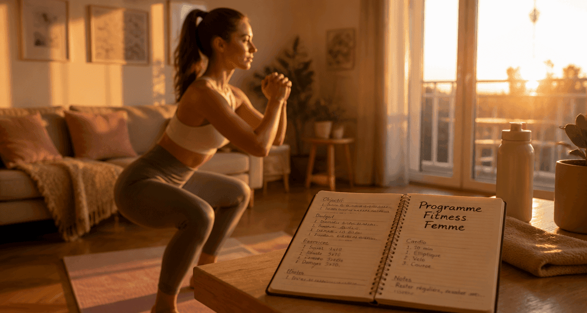 femmes fitness squat à la maison