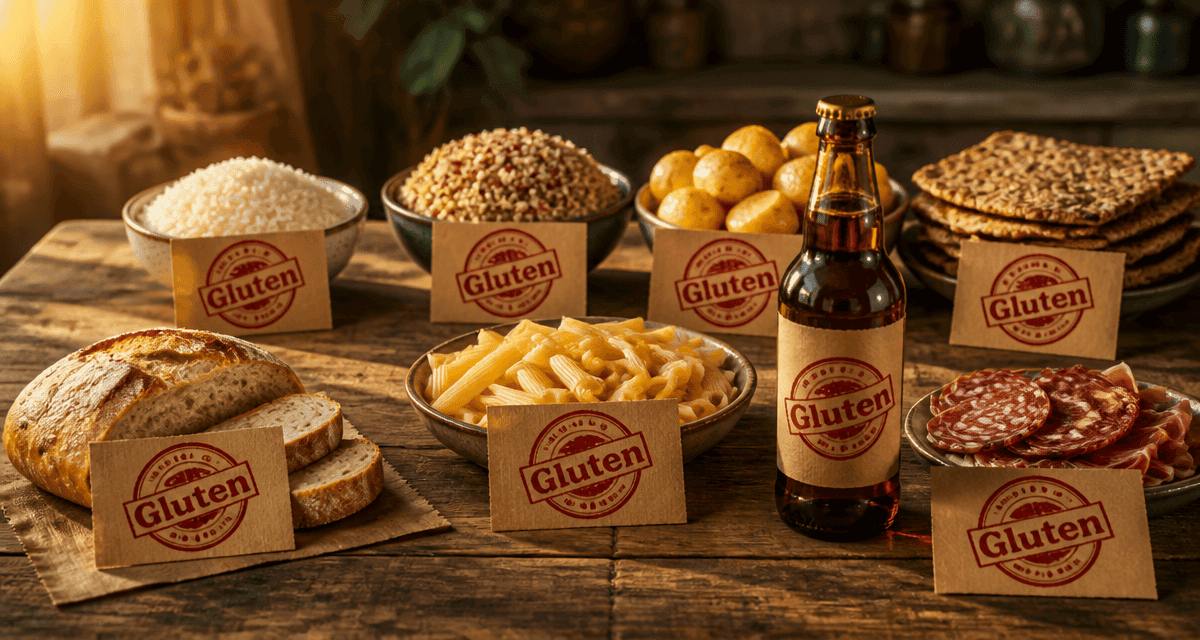 gluten aliments a eviter pain pates biere charcuterie