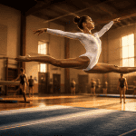gymnastique au sol figure saut grand jeté