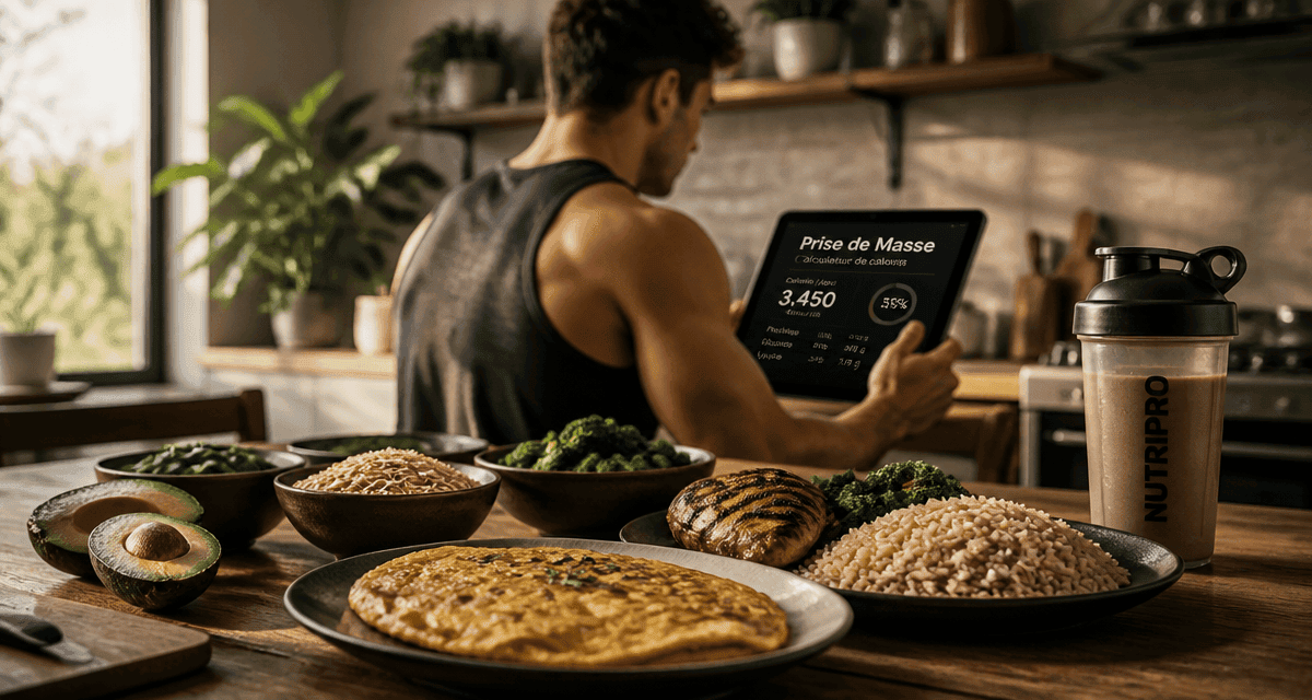 regime de prise de masse aliments sur table