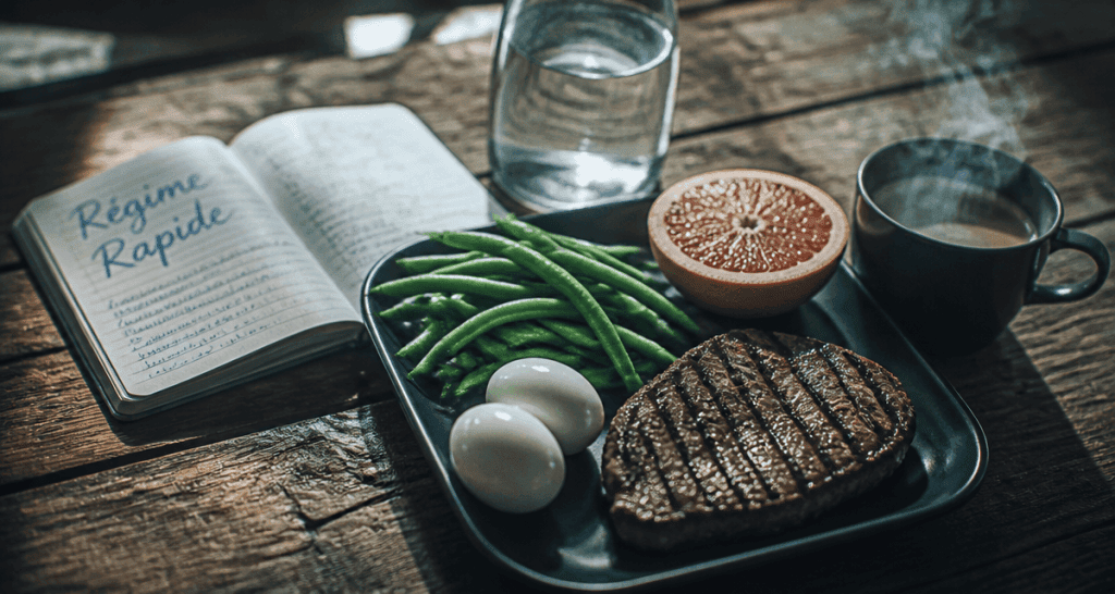 regime rapide et efficace plateau repas natman sur table
