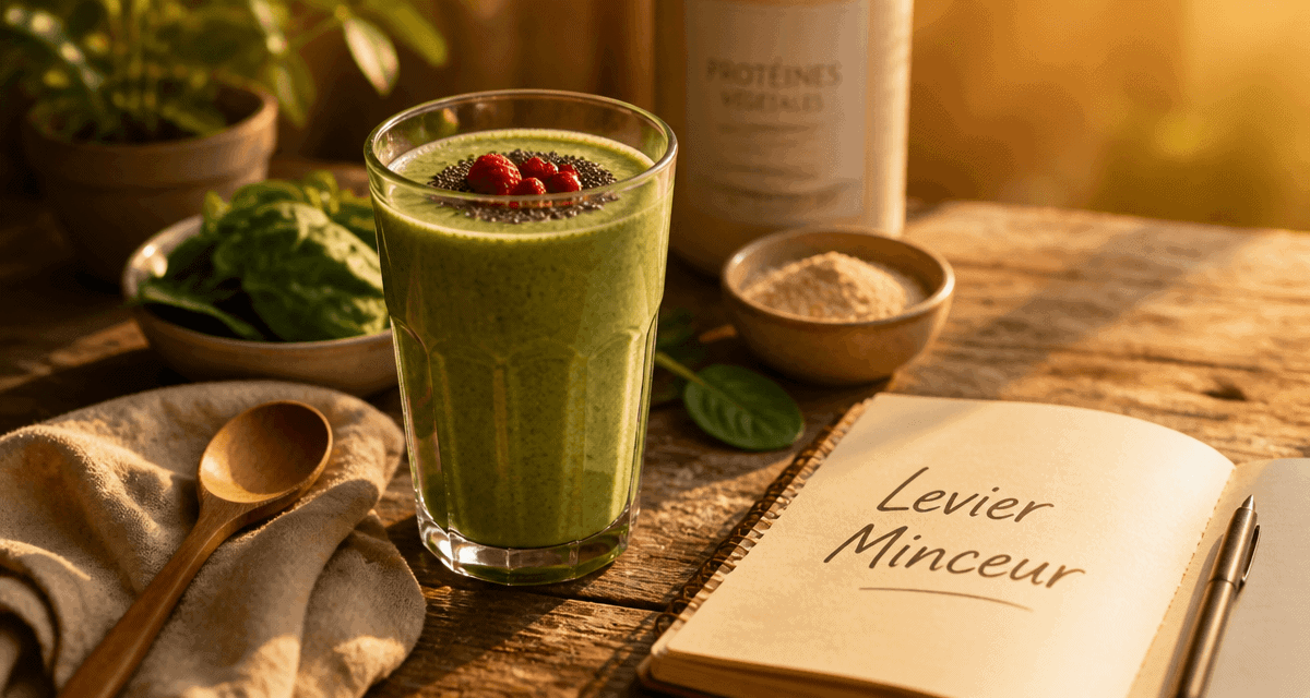 smoothie proteine pour maigrir vert avec graines chia