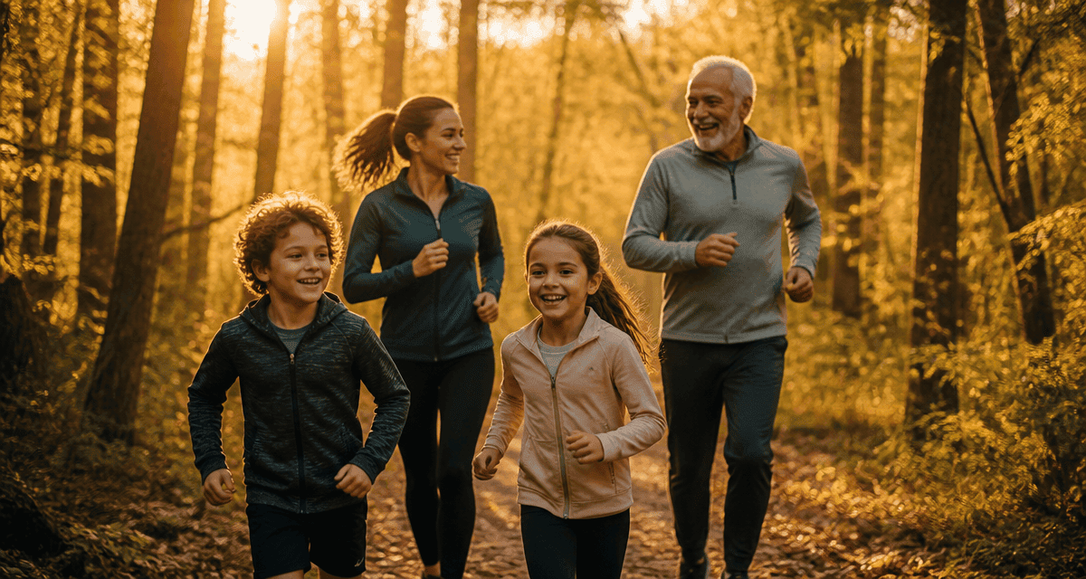 sport que faire famille marche course forêt