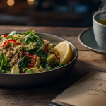 Aliments brûle graisse : salade quinoa, avocat et thé vert pour la satiété