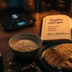 Manger prise de masse : surplus calorique, assiette et smoothie