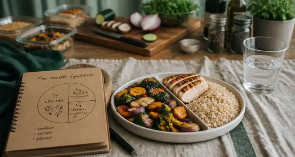 Plan alimentaire pour perte de poids : assiette idéale avec 30 végétaux