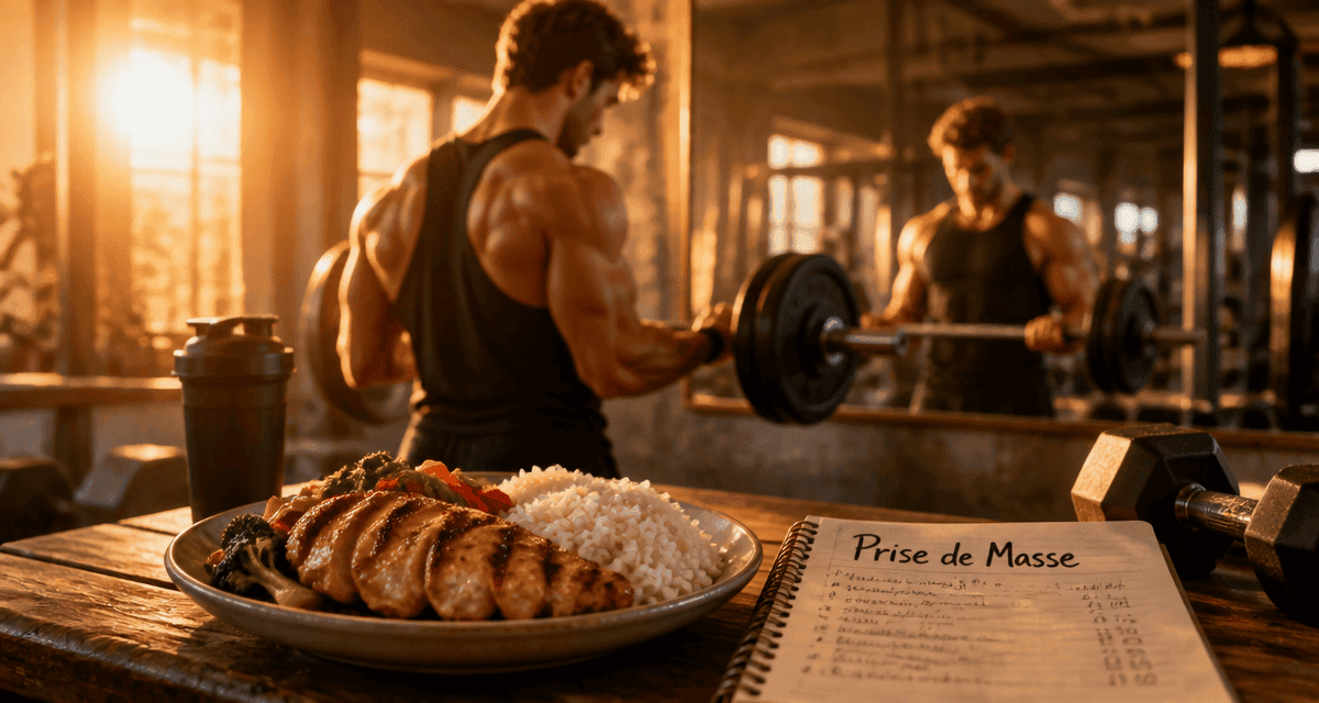 prise de masse musculaire jeune homme salle de sport