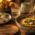 que manger quand on est malade bol bouillon riz banane œufs citron immunité