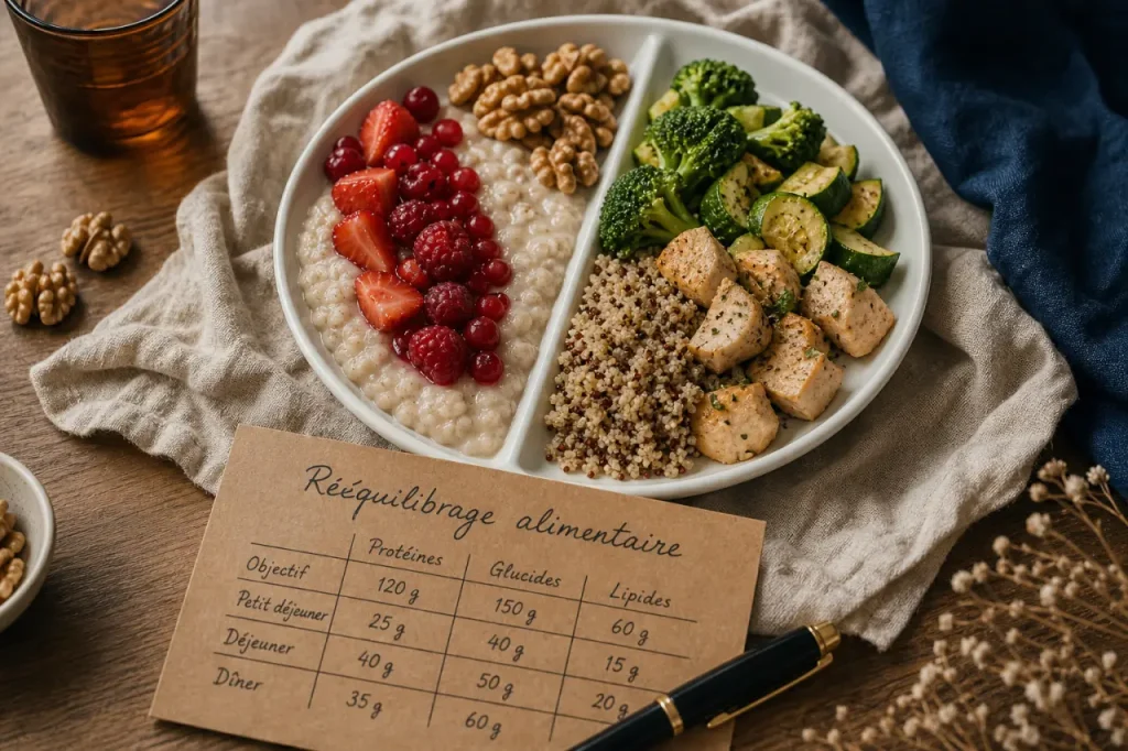Rééquilibrage alimentaire : 4 piliers pour transformer vos habitudes sans frustration