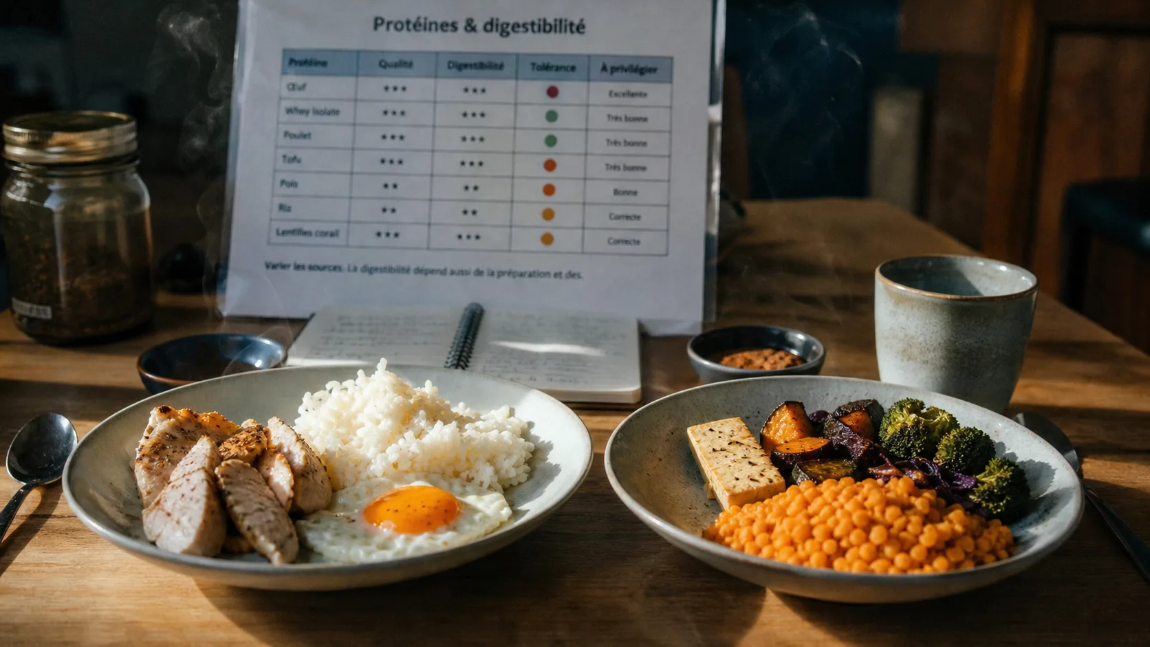 Proteines vegetales ou animales : digestibilite des acides amines