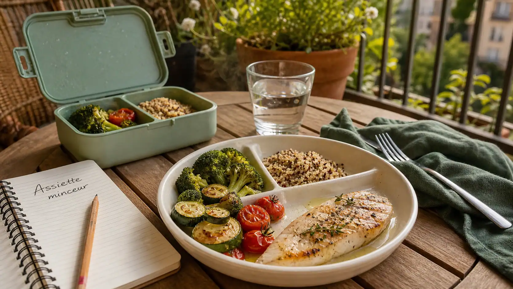 Quoi manger en regime : assiette minceur protéines et fibres