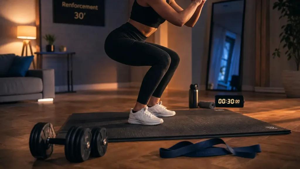 30 à 60 minutes, 2 fois par semaine : la séance de renforcement musculaire simple, full-body et progressive