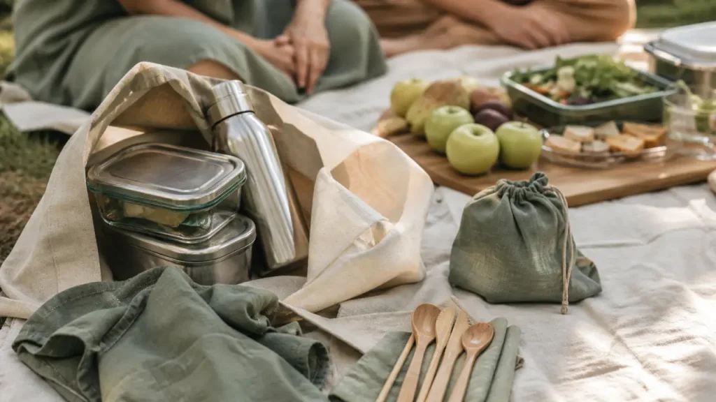 Pique-nique zéro déchet : boîtes hermétiques, gourdes et menus sans plastique