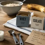 Protéine poudre : whey, isolate ou caséine en shaker