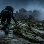 Randonnée pays basque les 3 couronnes : sentier humide vers Trois Couronnes