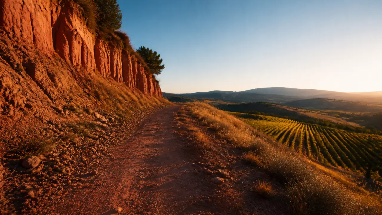 La vallée des saints auvergne randonnée : chemin rouge vers belvédère en Auvergne