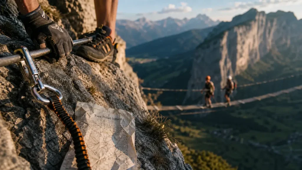 Via ferrata Yves Pollet-Villard : un parcours D sur la falaise de Borderan, avec sortie D+ et échappatoires