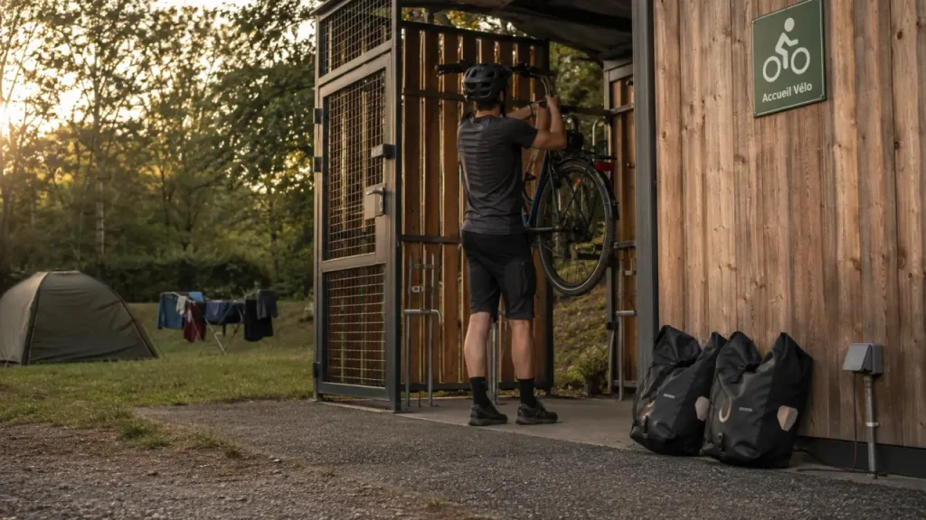 Camping vélo : moins de 5 km de l’itinéraire et un vélo vraiment en sécurité