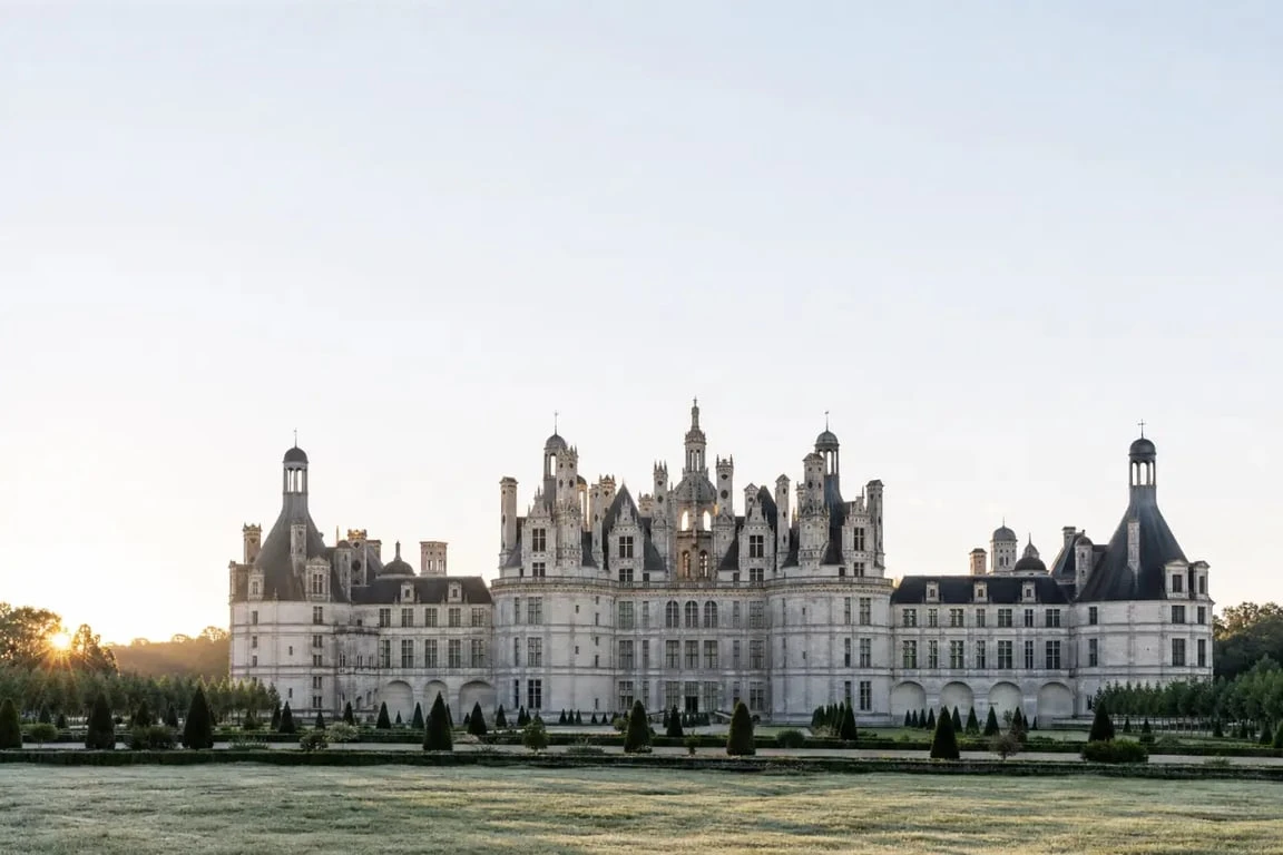 Châteaux de la Loire à visiter : vue panoramique du château de Chambord