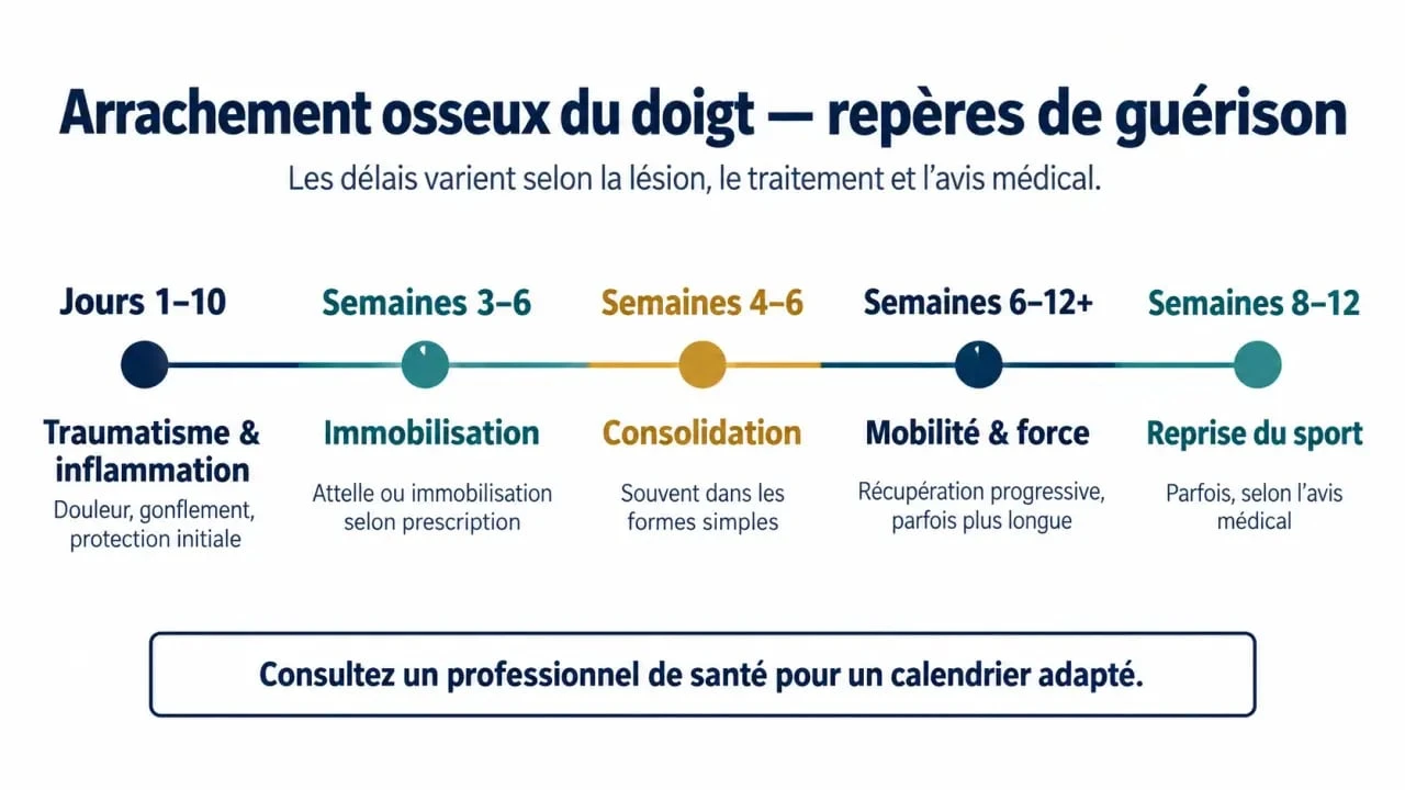 Temps de guérison d’un arrachement osseux du doigt selon les étapes de récupération