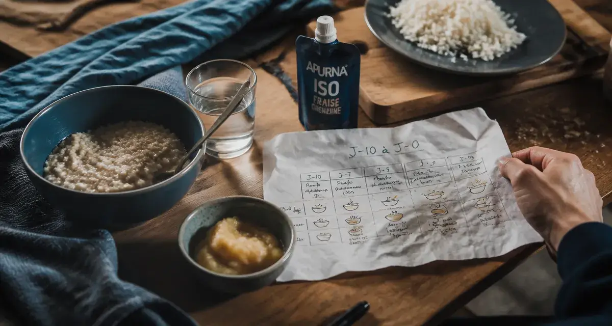Quoi manger avant une course de 21km : porridge et boisson isotonique le matin, J-10 à J-0