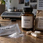 Taurine complément alimentaire : dosette, gélules et flacon