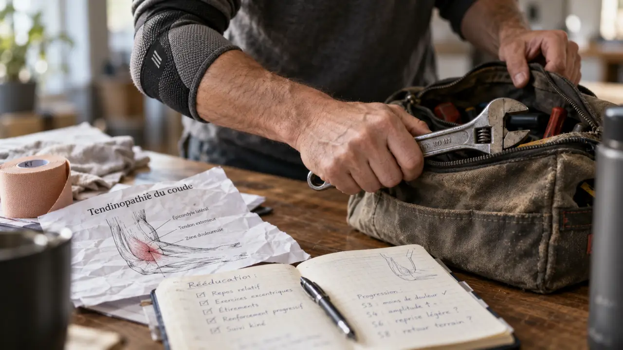 Coude tendinite traitement : repos relatif et rééducation